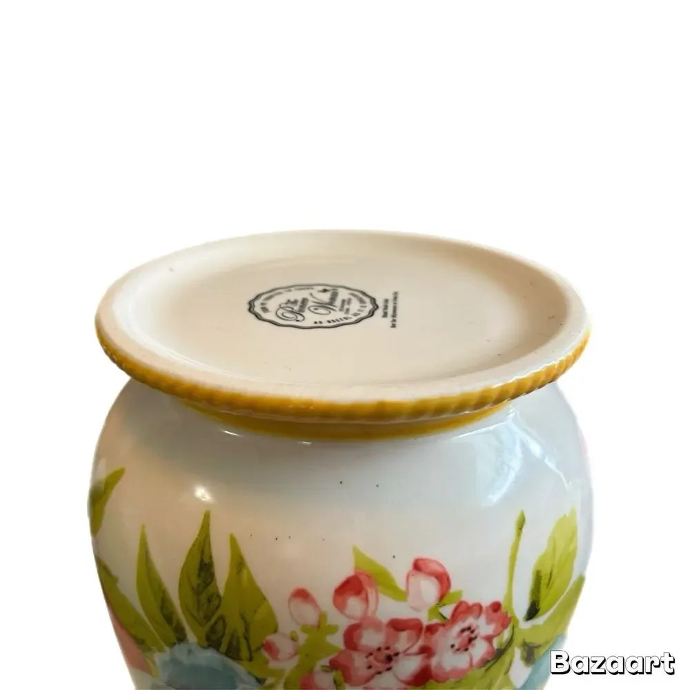 Pioneer Woman Canister Blossom Jubilee 9.25” High 5.8” Diameter Yellow